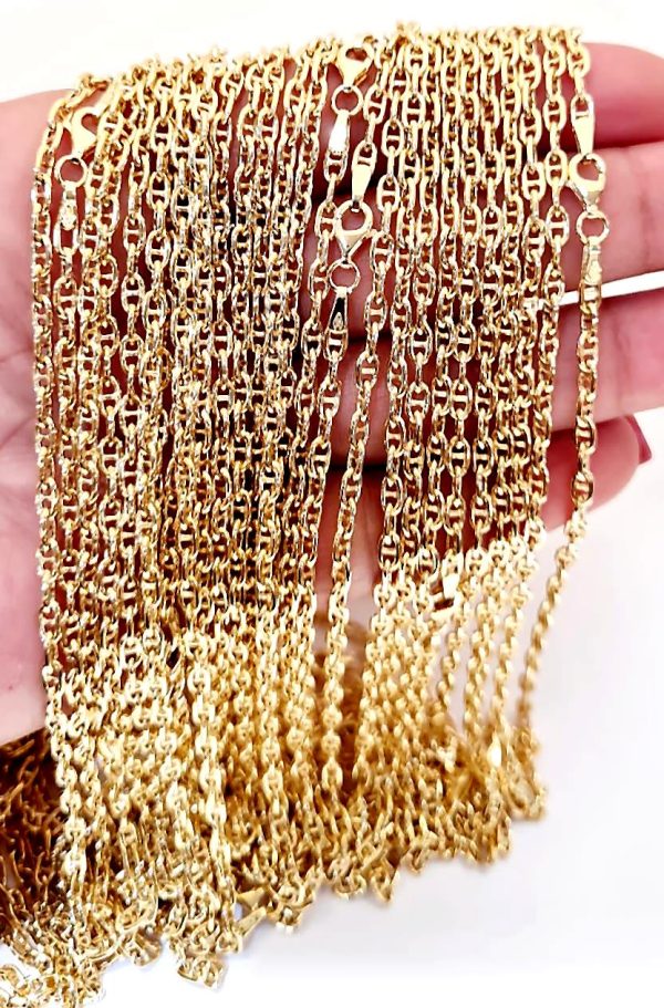 18K Gold Anchor Chains