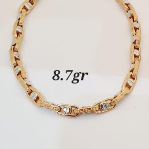 TWO-TONE TEXTURED LINK BRACELET