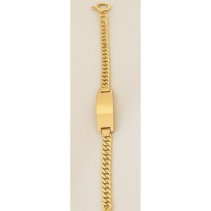 Curb Chain Baby ID Bracelet – 18K Gold
