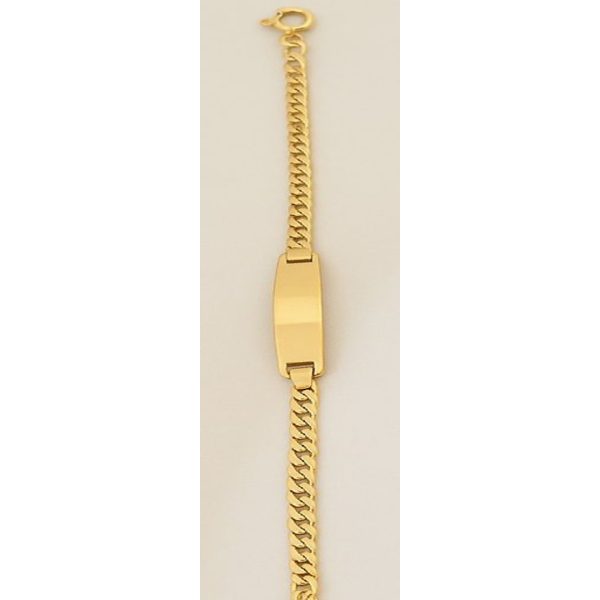 Curb Chain Baby ID Bracelet – 18K Gold