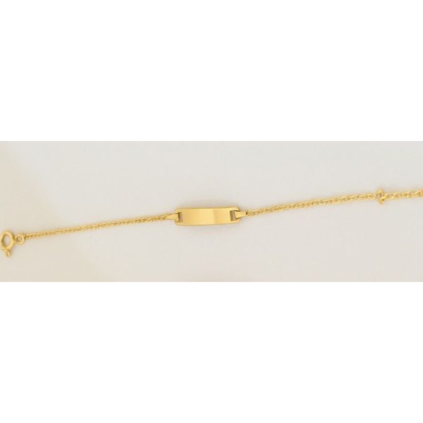 Fine Rope Baby ID Bracelet – 18K Gold