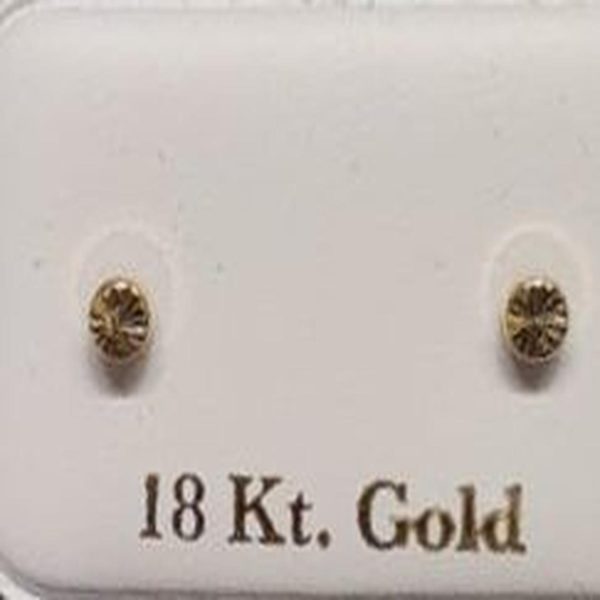 18K Gold Men's Flat-Back Stud Earrings
