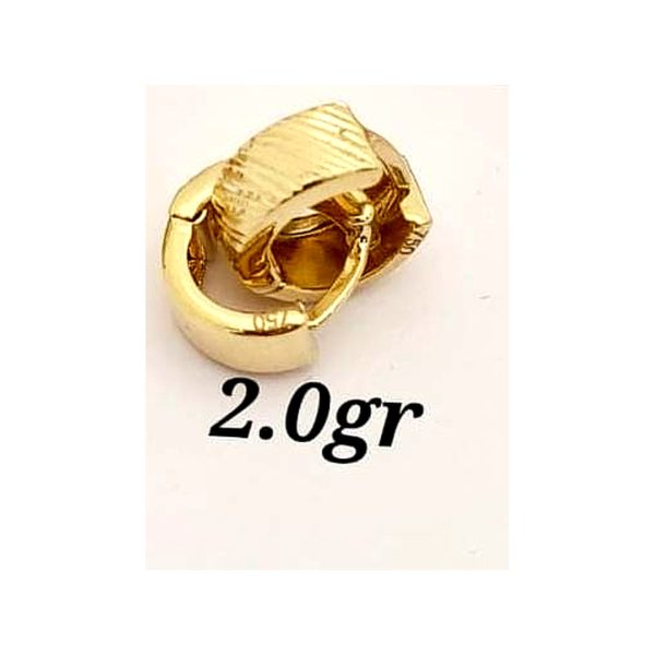 Textured Hoop Earrings – 18K Gold