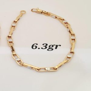 Dual-Tone Link Bracelet – 18K Gold