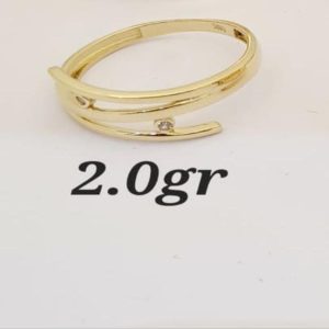 18K Gold Modern Wrap Ring – 2.0g - SIZE 6.5