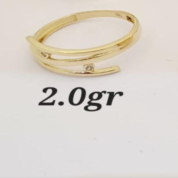 18K Gold Modern Wrap Ring – 2.0g - SIZE 6.5