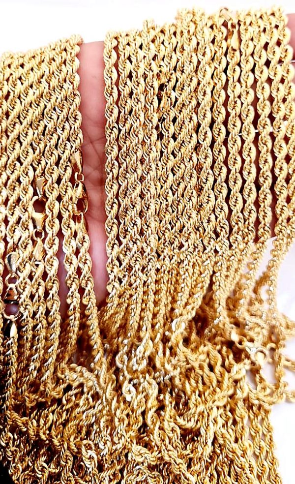 18K Gold Rope Chains – 60 cm, 5.2g