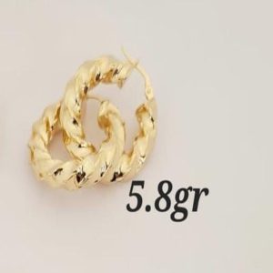 Bold Twist Hoop Earrings – 18K Gold